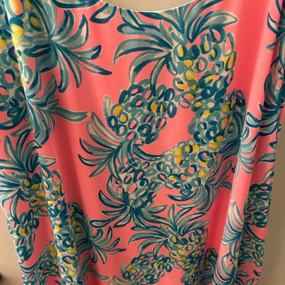 Lilly Pulitzer Winni Pelican Pink Pineapple Print Beat the Heat Midi Dress - Picture 8 of 9